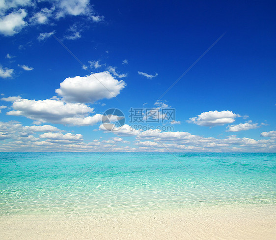 海 海热带太阳晴天假期放松冲浪海景海浪支撑天堂图片