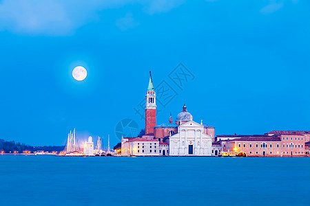 意大利威尼斯天际月亮世界遗产情绪月光宗教景观建筑历史传统图片