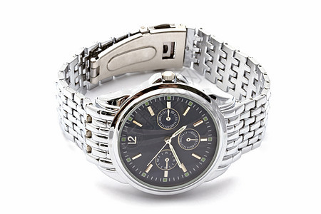 时装手表钟表白色计时器奢华顺时针时钟商业小路时间剪裁图片