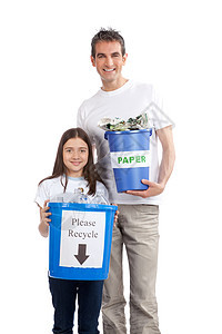 父亲 女儿保留回收池蓝色瓶子成人童年女孩垃圾桶回收男士垃圾女性图片