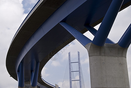 桥施工桥梁交通背景图片