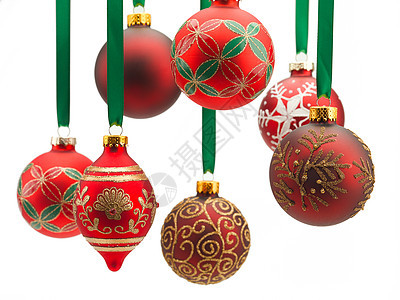 圣诞节装饰活动创造力饰品灯泡绿色几何庆祝装饰品摄影圆形图片