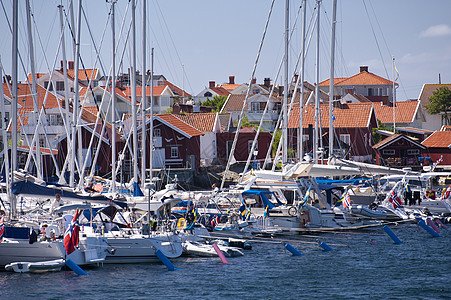 瑞典 Kaeringoen房屋渔港村庄钓鱼旅行码头港口岛屿群岛建筑图片