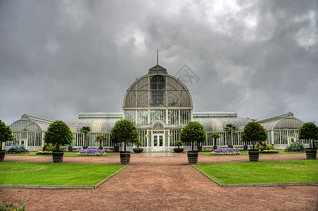 橙橙色热带亚时代建筑铸铁植物园建筑学种植温室植物学玻璃图片