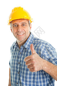 身戴硬帽子的工人木匠修理工安全建设者管道男人工匠安全帽衬衫建筑图片