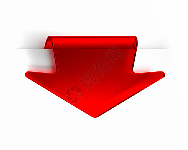 红箭头包装书签旗帜白色图标文字一个字3d图片