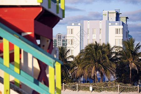 迈阿密海滩的艺术Deco建筑图片