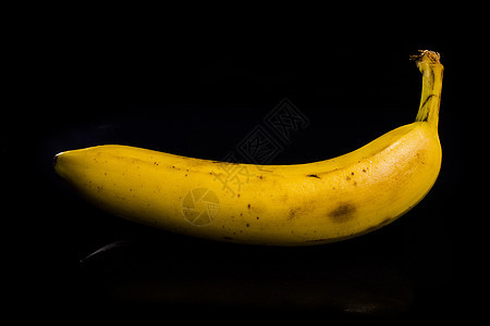 黑色的香蕉反射营养黄色早餐皮肤饮食食物热带水果小吃图片