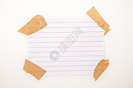 带粘合磁带的空白页面学校笔记白色记事本笔记本学习线条床单漩涡图片