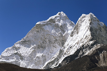 雪雪山冰川活动爬坡山峰环境旅行全景远足风景蓝色图片