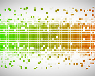 绿形和橙色广场背景图片
