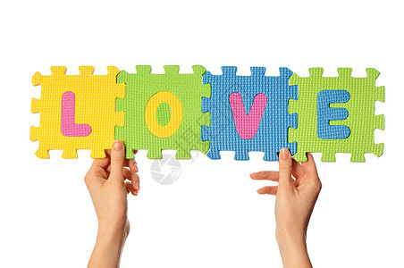 单词爱剪裁幼儿园塑料恋情团体积木蓝色字母建造游戏图片