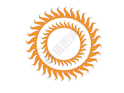 太阳橙子气象耀斑插图温度天气射线阳光背景图片