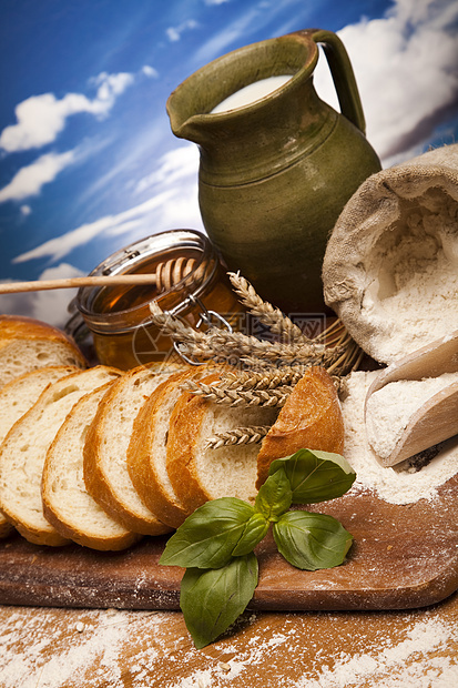 传统面包包子饮食面粉小麦食物厨房酵母谷物核桃纤维图片