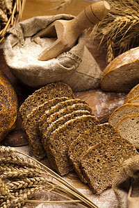 面粉和传统面包纤维美食饮食粮食包子食物农业核桃厨房小麦图片