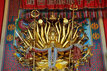 中国国名千延的天主雕像历史传统女神宗教佛教徒怜悯冥想精神文化图片