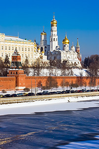 莫斯科克里姆林宫蓝色大教堂建筑学旅游城市建筑博物馆街道教会大天使图片