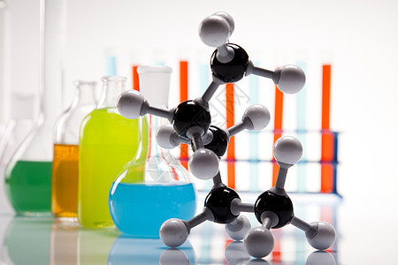 实验室 Dna结构技术青色玻璃解决方案科学药店危害液体卫生插图图片