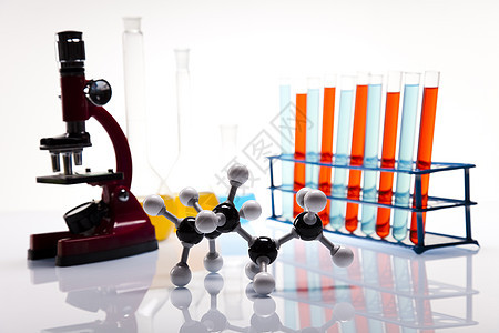 装有液体颜色的实验室玻璃生物学保健技术彩虹插图紫色药品蓝色危害探索图片