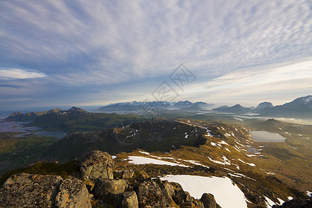 Lofoten全景风景山脉山顶图片