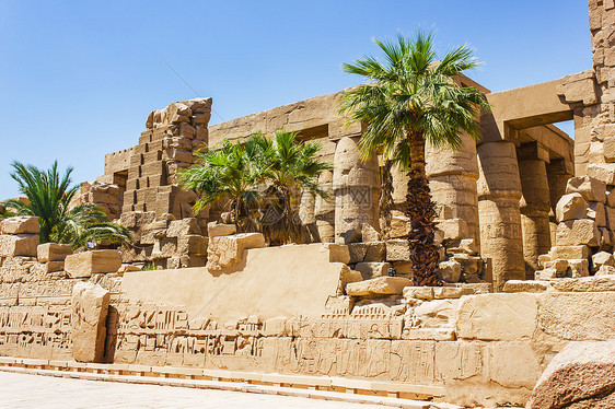 埃及卡纳克寺庙古老废墟建筑古物古董雕塑文化大厅上帝宗教石头雕刻图片