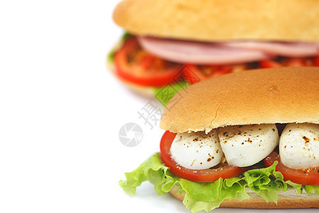三明治加番茄和沙拉窗格素食者财产壁画食物休息饮食面包包子白音图片