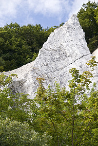 德国鲁根岛燧石卵石打火石白色白垩皇家粉笔悬崖岩石海岸图片