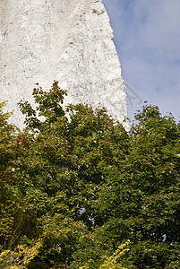 德国鲁根岛景观燧石石头海岸粉笔白色绿色皇家岩石白垩图片