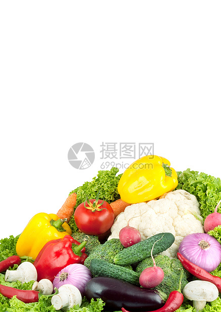 杂类新鲜蔬菜框架叶子洋葱黄瓜收藏胡椒食物文化菜花萝卜图片