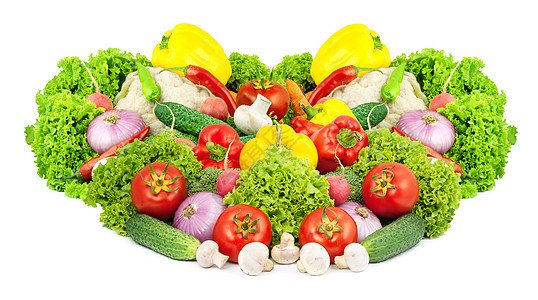 杂类新鲜蔬菜食物菜花胡椒作品框架黄瓜叶子健康文化萝卜图片