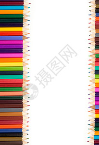 彩色铅笔分类蜡笔水平艺术白色工作室教育团体照片摄影工艺背景图片