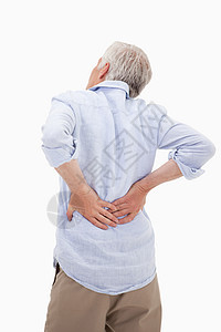男人背痛的肖像卫生肩膀疼痛皮肤颈椎压力脊柱失败肌肉身体图片
