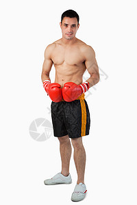 年轻男性拳击手图片