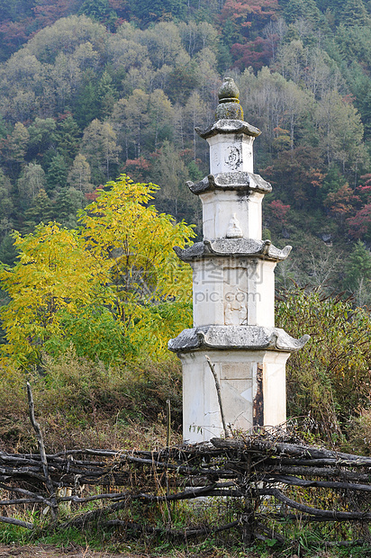 中国古代古法塔场地寺庙旅行宗教黄色地标宝塔场景建筑建筑学图片