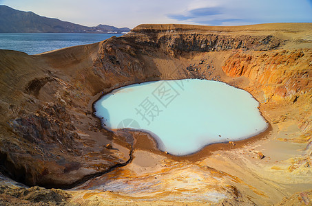 冰岛Askja的维提火山坑图片