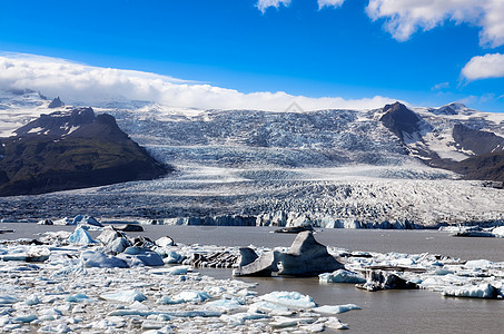 冰岛冰河环礁湖和冰山湖图片