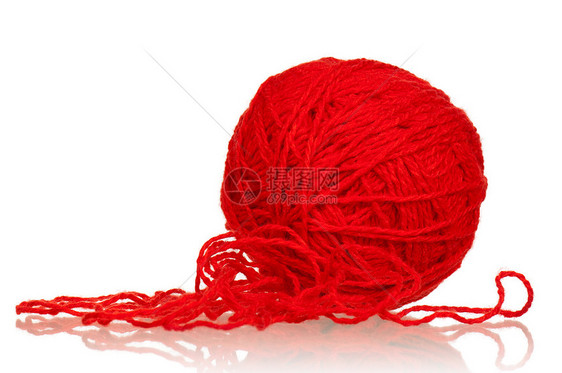 红线球绳索针线活棉布爱好工艺钩针手工羊毛编织线圈图片