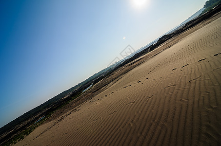 湄公河三潘博克沙丘悬崖地平线旅行支撑天空风景巨石热带岩石晴天图片