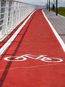 自行车路交通公园沥青地面人行道红色运动路标城市小路图片