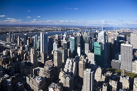 纽约市的全景中心生活日落摩天大楼场景地标天际公园商业建筑图片