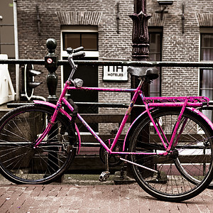 荷兰自行车车运动金属游客车轮建筑学车辆街道城市地标旅游图片