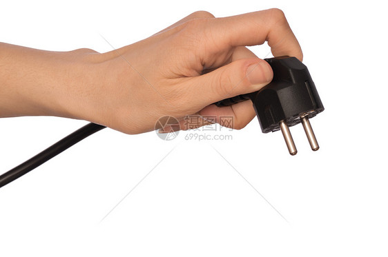 输出危险橡皮塑料手指金属黑色活力电子产品剪裁插头图片