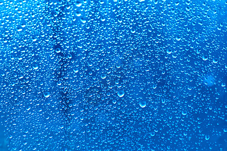 水滴湿度蓝色空气珠子气候沉淀茶点液体气泡窗户图片