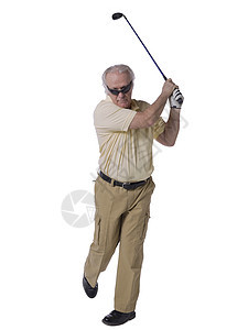 男子打高尔夫球图片