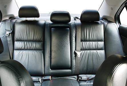 汽车后座乘客座椅皮革安全带安全座位气囊黑色腰带图片