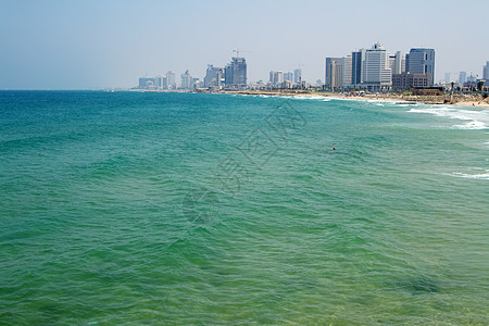 以色列特拉维夫以色列海岸线波浪风景建筑电话天际城市旅行酒店天空图片