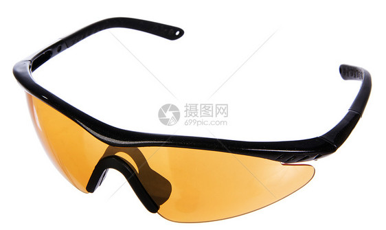 时尚太阳镜眼镜框架运动阳光塑料黑色镜片白色眼睛黄色图片