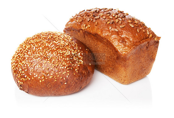面包条市场产品营养芝麻棕色脆皮种子白色早餐谷物图片