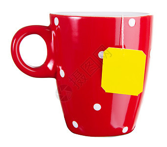 红茶标签菜肴口袋黄色杯子红色玻璃早餐图片
