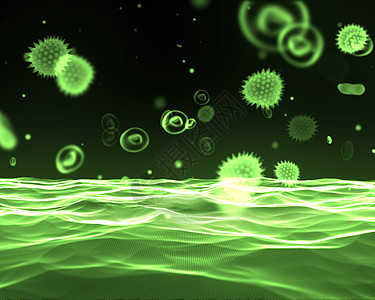 绿色病毒通过血液流流传图片